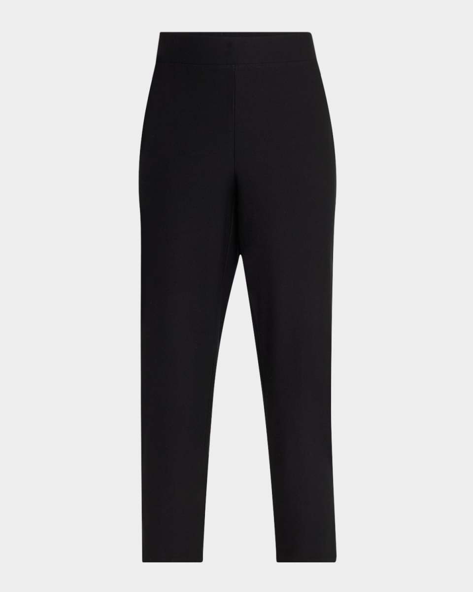 Petite Cropped Washable Stretch Crepe Pants